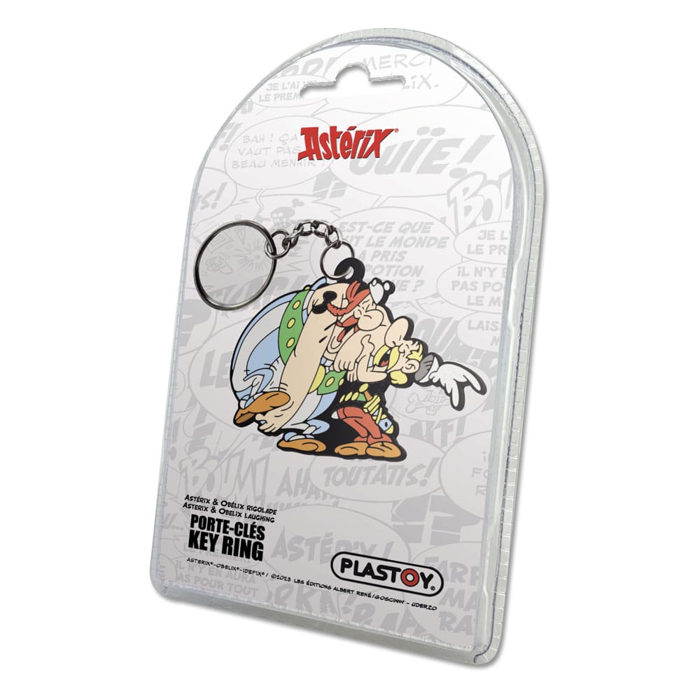 Asterix Schlüsselanhänger Asterix &amp; Obelix Lachend 9 cm