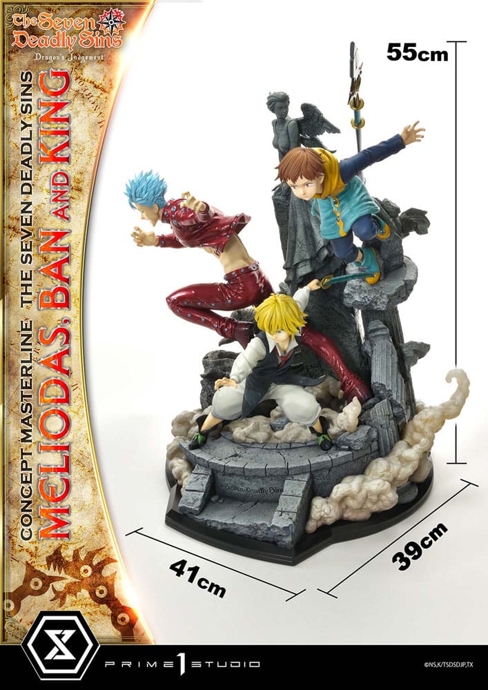 Seven Deadly Sins Concept Masterline Series Statue Meliodas, Ban und König 55 cm