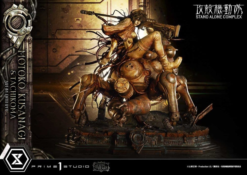 Ghost in the Shell Stand Alone Complex The Legend of Beauty and the Beast Statue 1/4 Motoko Kusanagi & Tachikoma Art by Entei Ryu 53 cm