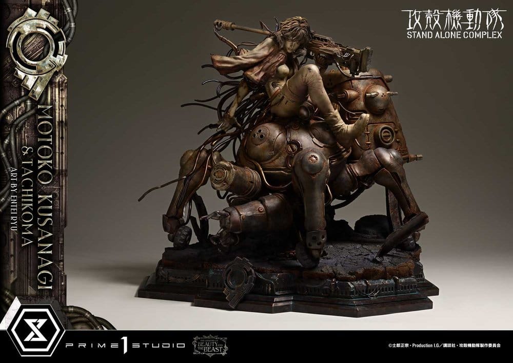 Ghost in the Shell Stand Alone Complex The Legend of Beauty and the Beast Statue 1/4 Motoko Kusanagi & Tachikoma Art by Entei Ryu 53 cm