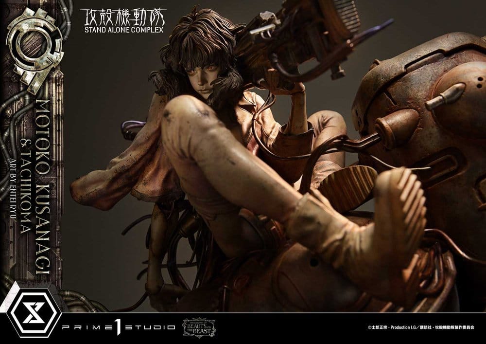 Ghost in the Shell Stand Alone Complex The Legend of Beauty and the Beast Statue 1/4 Motoko Kusanagi & Tachikoma Art by Entei Ryu 53 cm