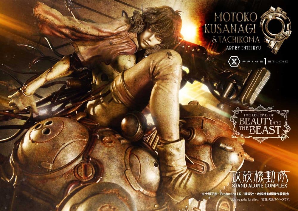 Ghost in the Shell Stand Alone Complex The Legend of Beauty and the Beast Statue 1/4 Motoko Kusanagi & Tachikoma Art by Entei Ryu Bonus Version 53 cm