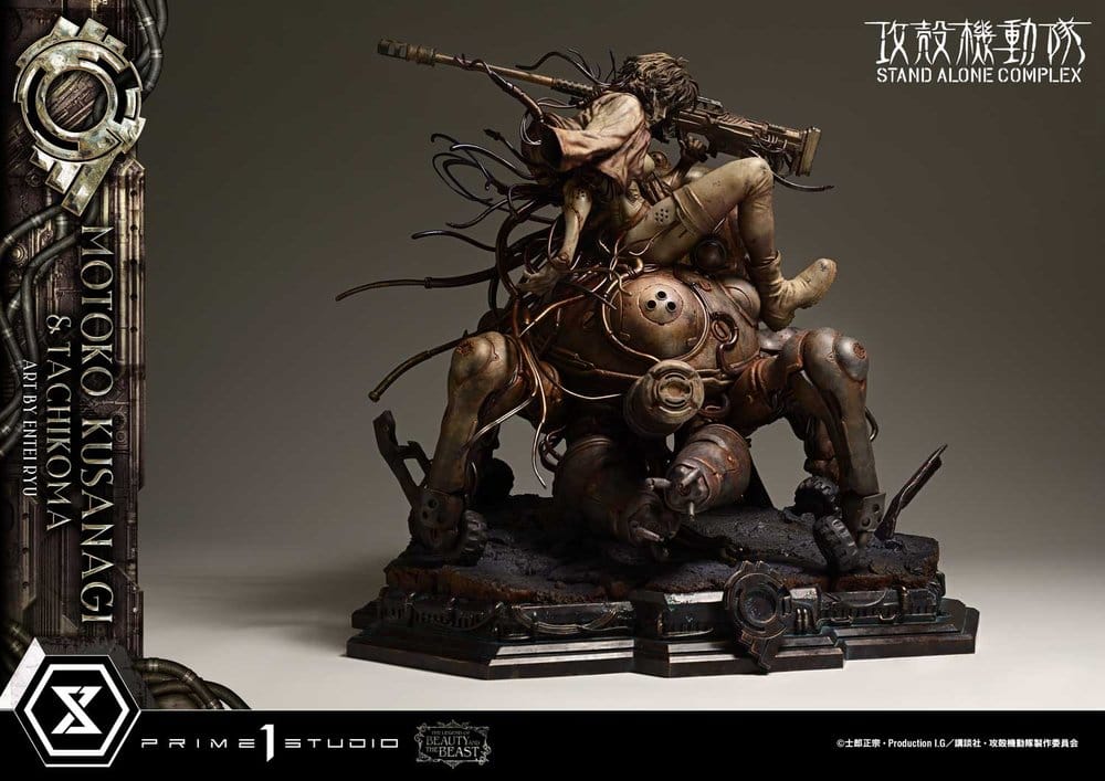 Ghost in the Shell Stand Alone Complex The Legend of Beauty and the Beast Statue 1/4 Motoko Kusanagi & Tachikoma Art by Entei Ryu Bonus Version 53 cm