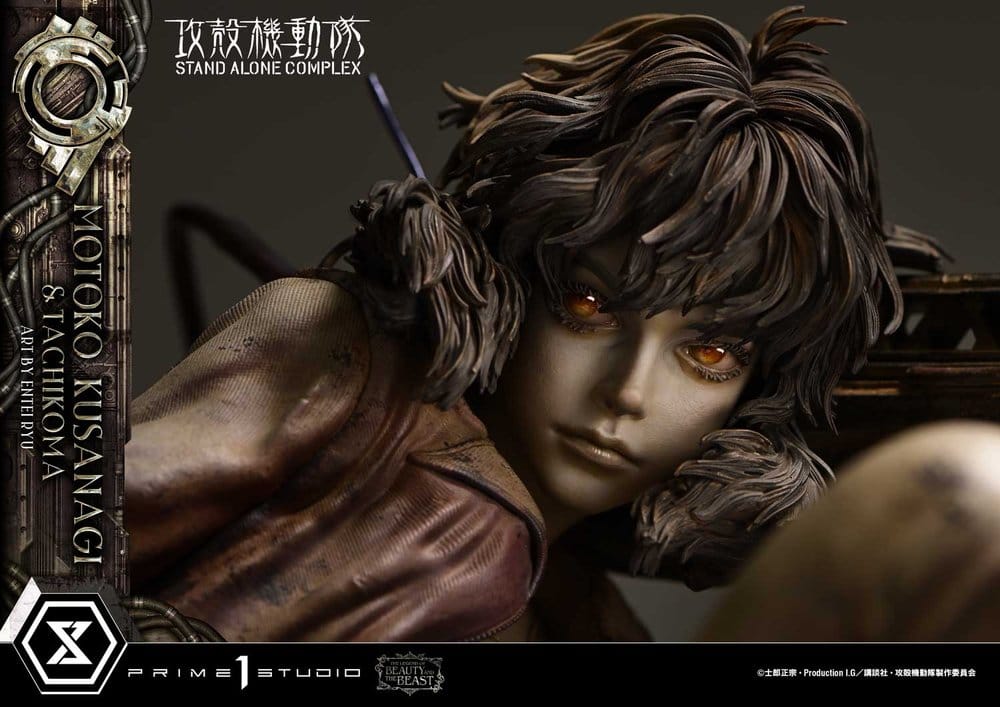 Ghost in the Shell Stand Alone Complex The Legend of Beauty and the Beast Statue 1/4 Motoko Kusanagi & Tachikoma Art by Entei Ryu Bonus Version 53 cm