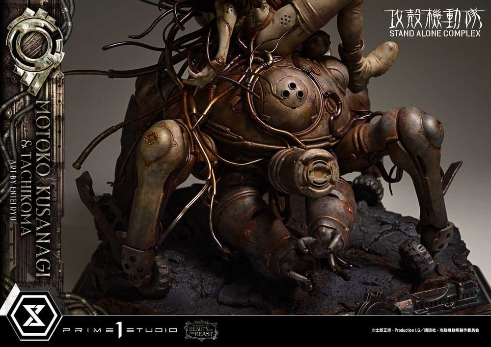 Ghost in the Shell Stand Alone Complex The Legend of Beauty and the Beast Statue 1/4 Motoko Kusanagi & Tachikoma Art by Entei Ryu Bonus Version 53 cm