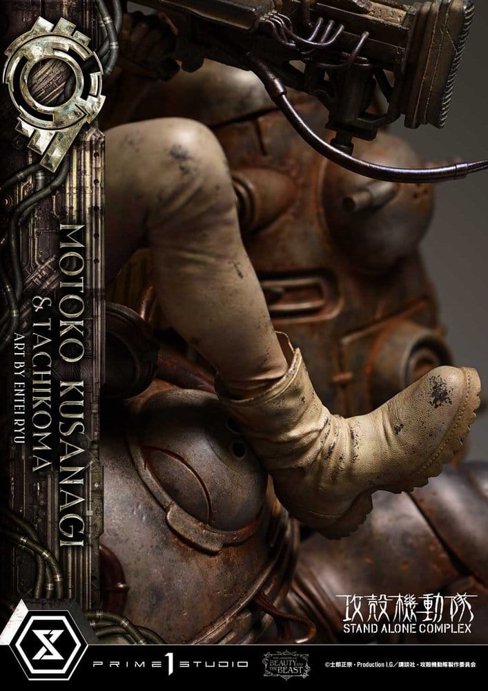 Ghost in the Shell Stand Alone Complex The Legend of Beauty and the Beast Statue 1/4 Motoko Kusanagi & Tachikoma Art by Entei Ryu Bonus Version 53 cm