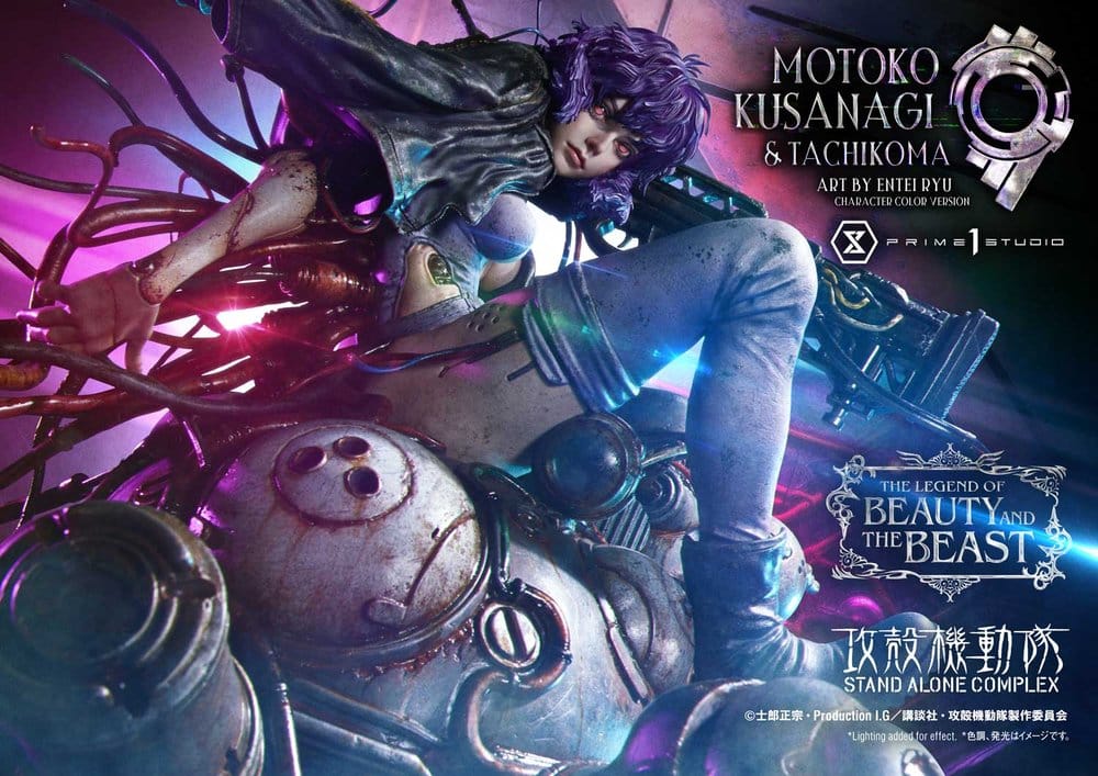 Ghost in the Shell Stand Alone Complex The Legend of Beauty and the Beast Statue 1/4 Motoko Kusanagi & Tachikoma Character color Art by Entei Ryu 53 cm
