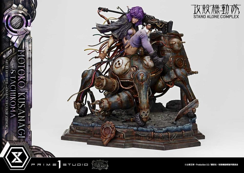 Ghost in the Shell Stand Alone Complex The Legend of Beauty and the Beast Statue 1/4 Motoko Kusanagi & Tachikoma Character color Art by Entei Ryu Bonus Version 53 cm