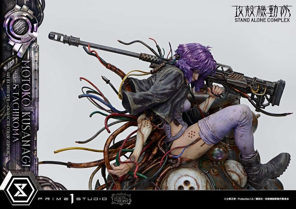 Ghost in the Shell Stand Alone Complex The Legend of Beauty and the Beast Statue 1/4 Motoko Kusanagi & Tachikoma Character color Art by Entei Ryu Bonus Version 53 cm