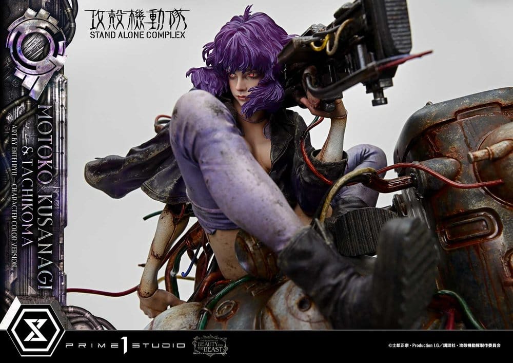 Ghost in the Shell Stand Alone Complex The Legend of Beauty and the Beast Statue 1/4 Motoko Kusanagi & Tachikoma Character color Art by Entei Ryu Bonus Version 53 cm