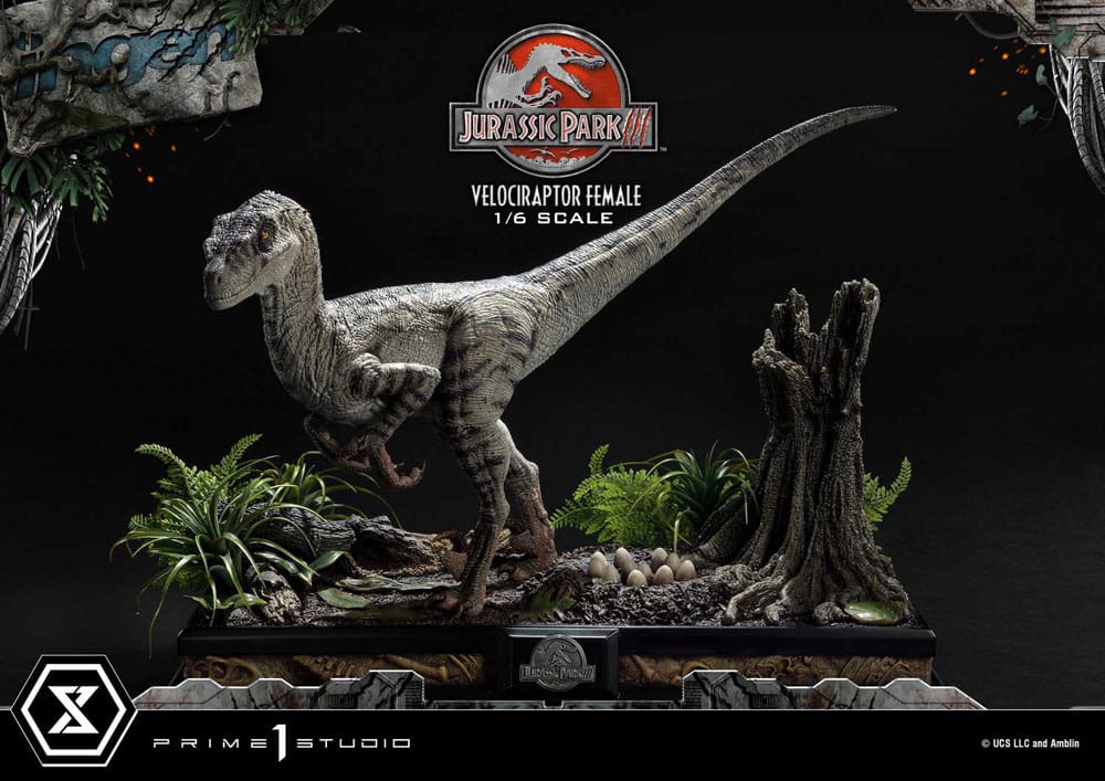 Jurassic Park III Legacy Museum Collection Statue 1/6 Velociraptor Female Bonusversion 44 cm
