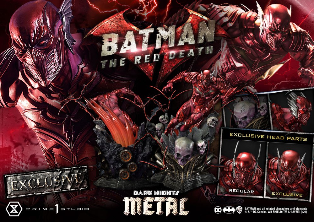 Dark Nights: Metallstatuen 1/3 The Red Death &amp; The Red Death Exclusive 75 cm Sortiment (3)