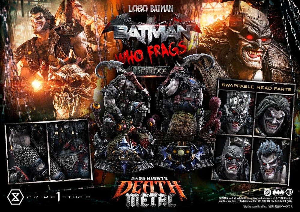 Dark Nights: Death Metal Museum Masterline Statue 1/3 Lobo Batman: Batman Who Frags Deluxe Version 81 cm