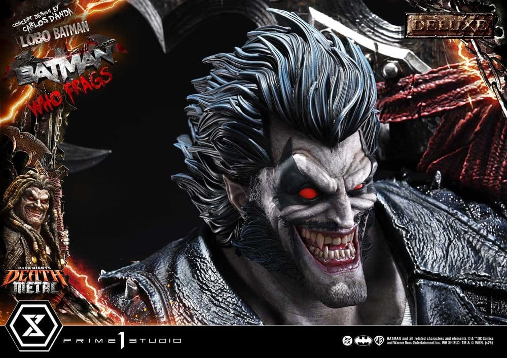 Dark Nights: Death Metal Museum Masterline Statue 1/3 Lobo Batman: Batman Who Frags Deluxe Version 81 cm
