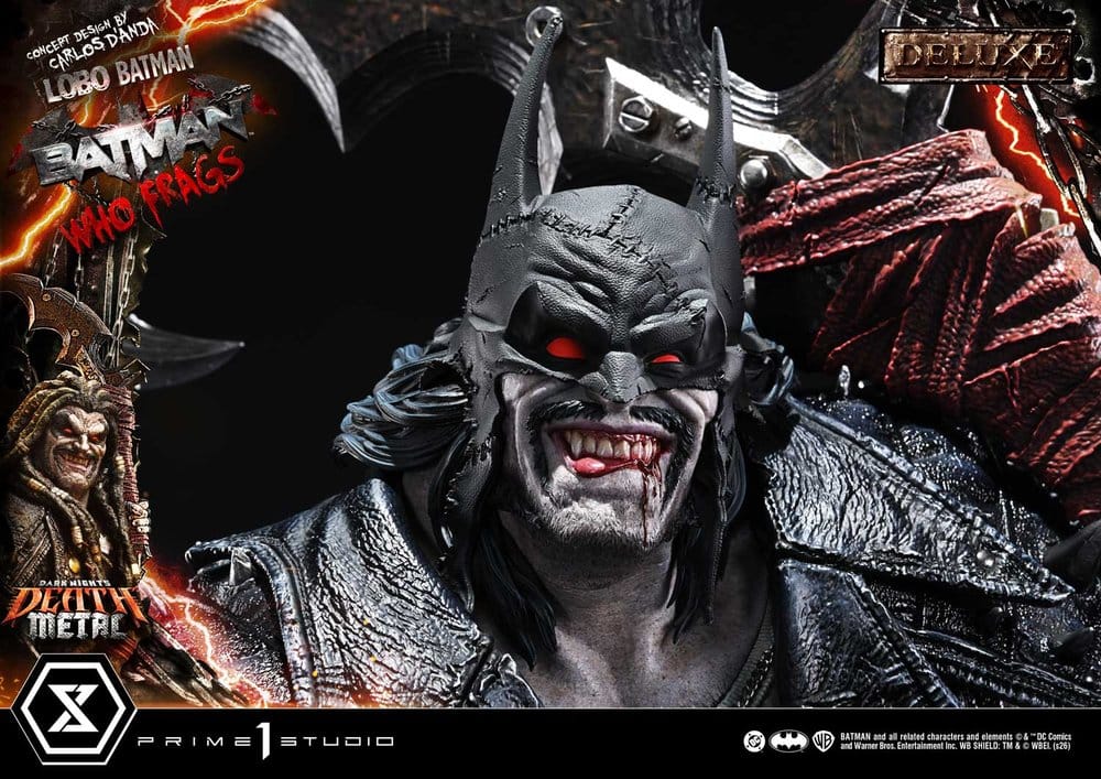 Dark Nights: Death Metal Museum Masterline Statue 1/3 Lobo Batman: Batman Who Frags Deluxe Bonus Version 81 cm