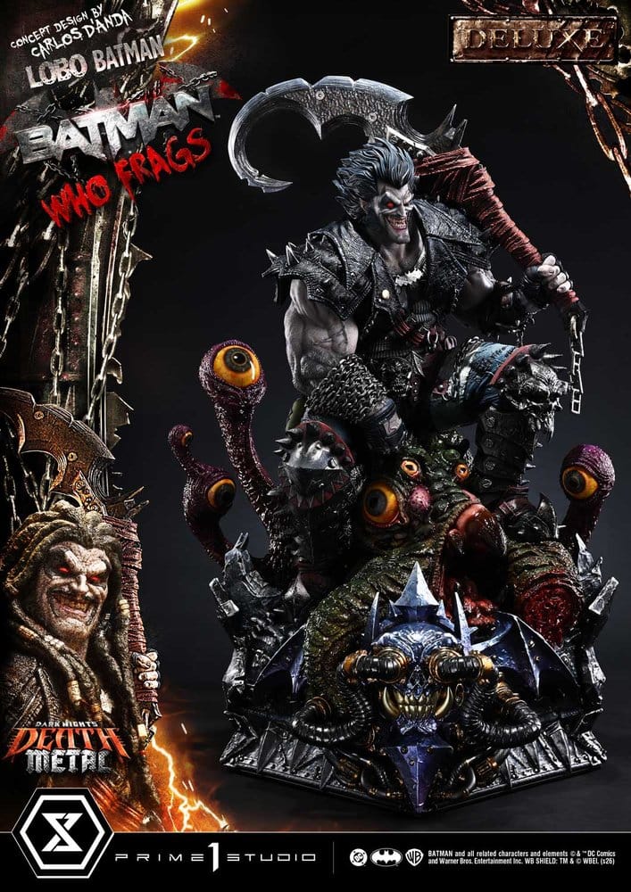 Dark Nights: Death Metal Museum Masterline Statue 1/3 Lobo Batman: Batman Who Frags Deluxe Bonus Version 81 cm