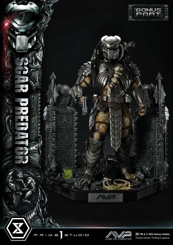 Der Außerirdische vs. Predator Museum Masterline Series Statue 1/3 Scar Predator Deluxe Bonus Version 93 cm