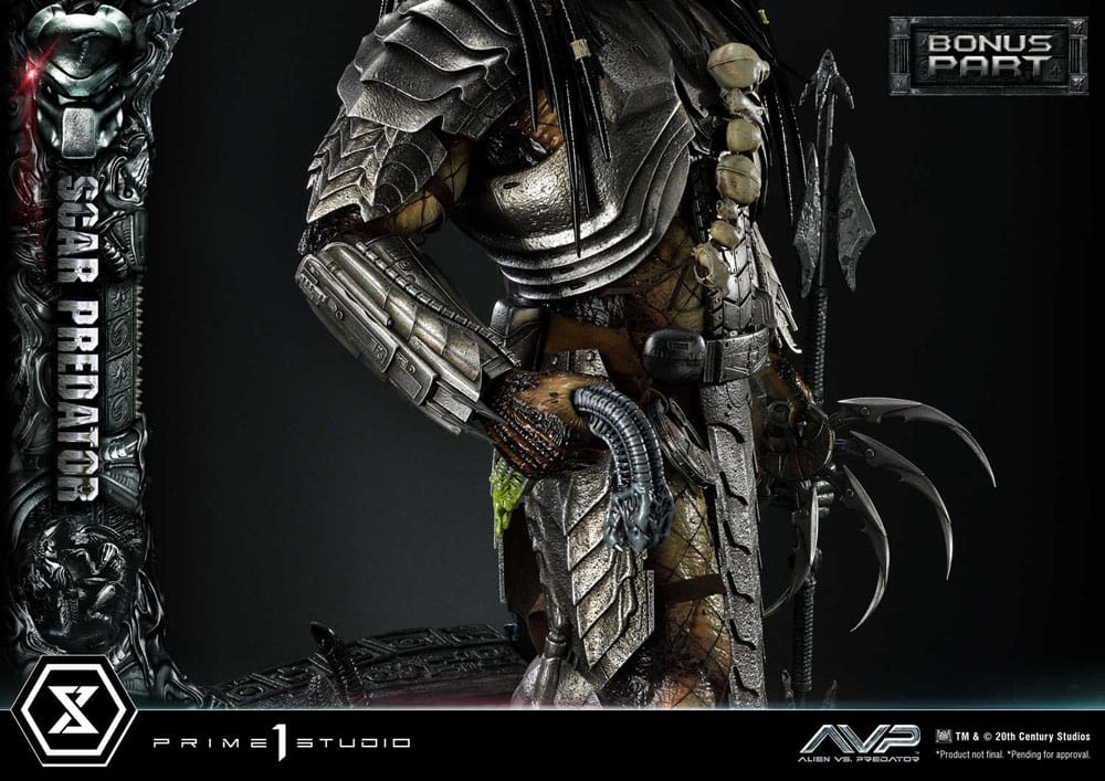 Der Außerirdische vs. Predator Museum Masterline Series Statue 1/3 Scar Predator Deluxe Bonus Version 93 cm