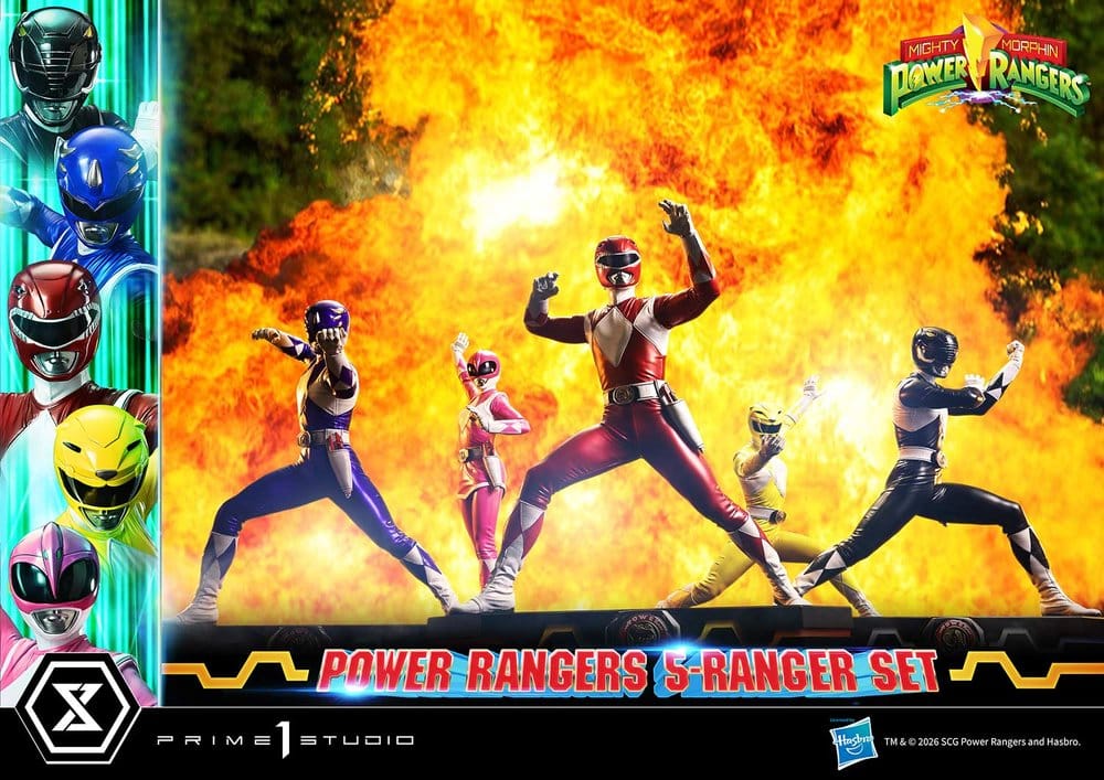 Mighty Morphin Power Rangers Premium Masterline Set of 5 Statues 1/4 57 cm