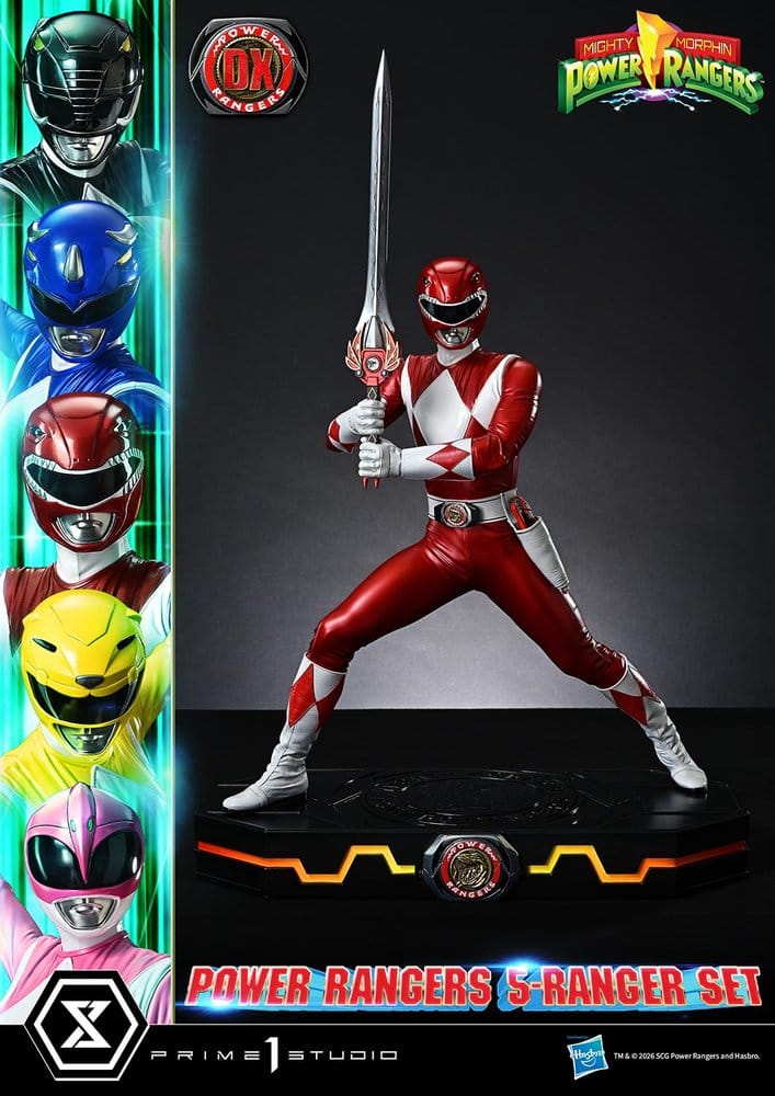 Mighty Morphin Power Rangers Premium Masterline Set of 5 Statues 1/4 Deluxe Version 62 cm