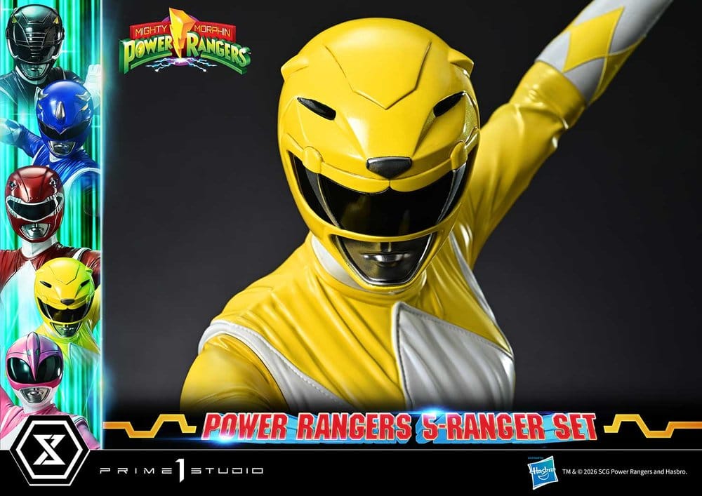 Mighty Morphin Power Rangers Premium Masterline Set of 5 Statues 1/4 Deluxe Version 62 cm
