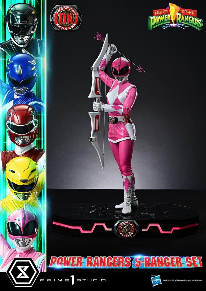 Mighty Morphin Power Rangers Premium Masterline Set of 5 Statues 1/4 Deluxe Bonus Version 62 cm