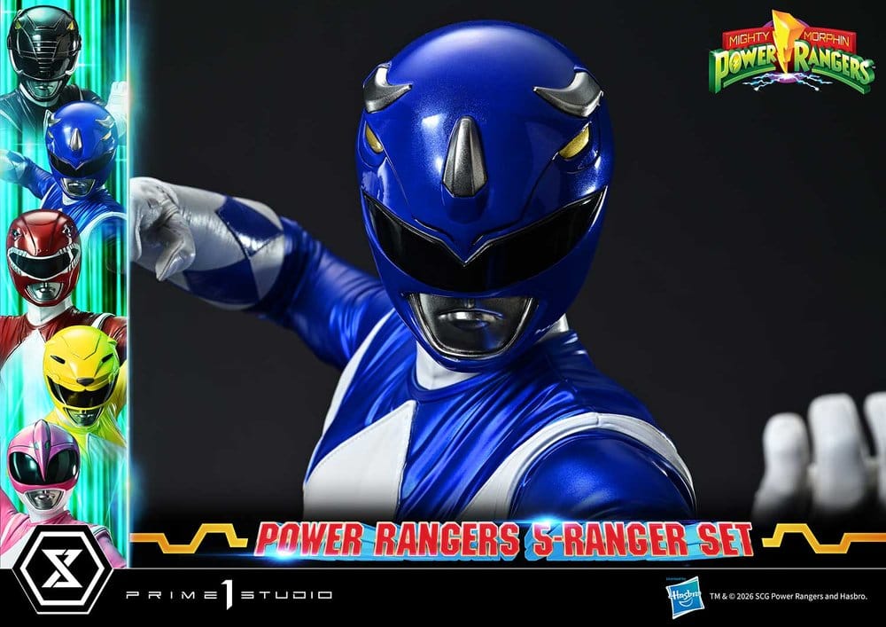Mighty Morphin Power Rangers Premium Masterline Set of 5 Statues 1/4 Deluxe Bonus Version 62 cm