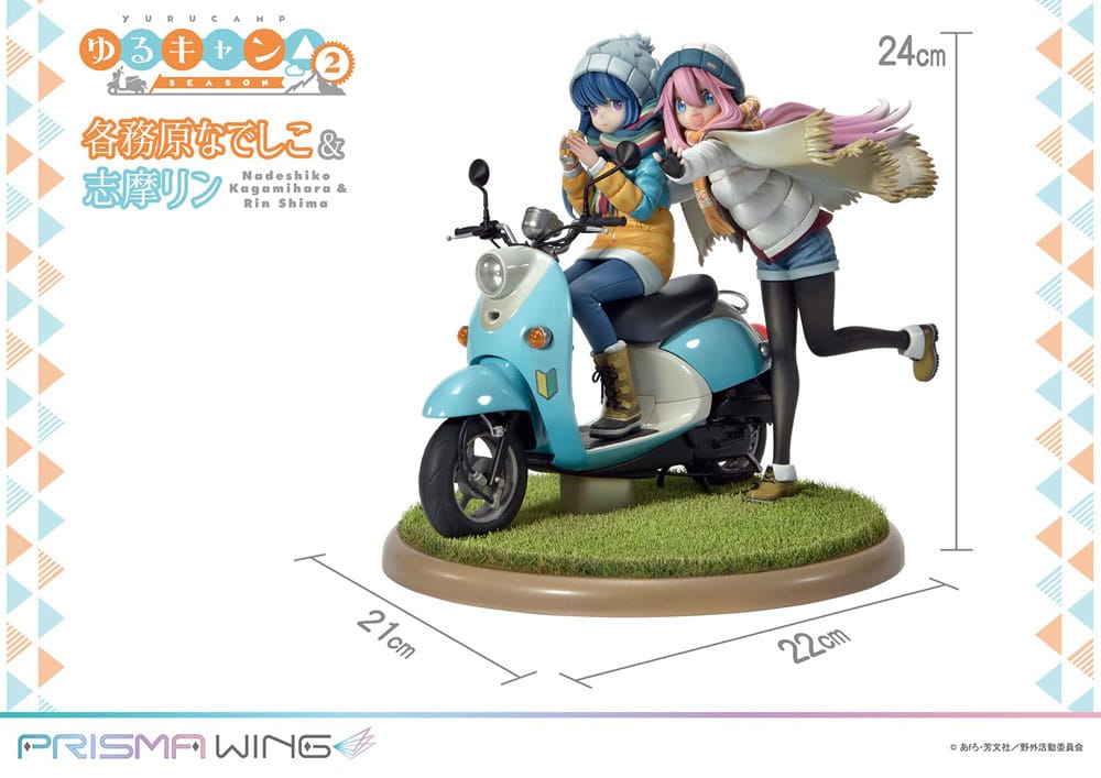 Laid-Back Camp Prisma Wing PVC Statue 1/7 Nadeshiko Kagamihara &amp; Rin Shima 24 cm