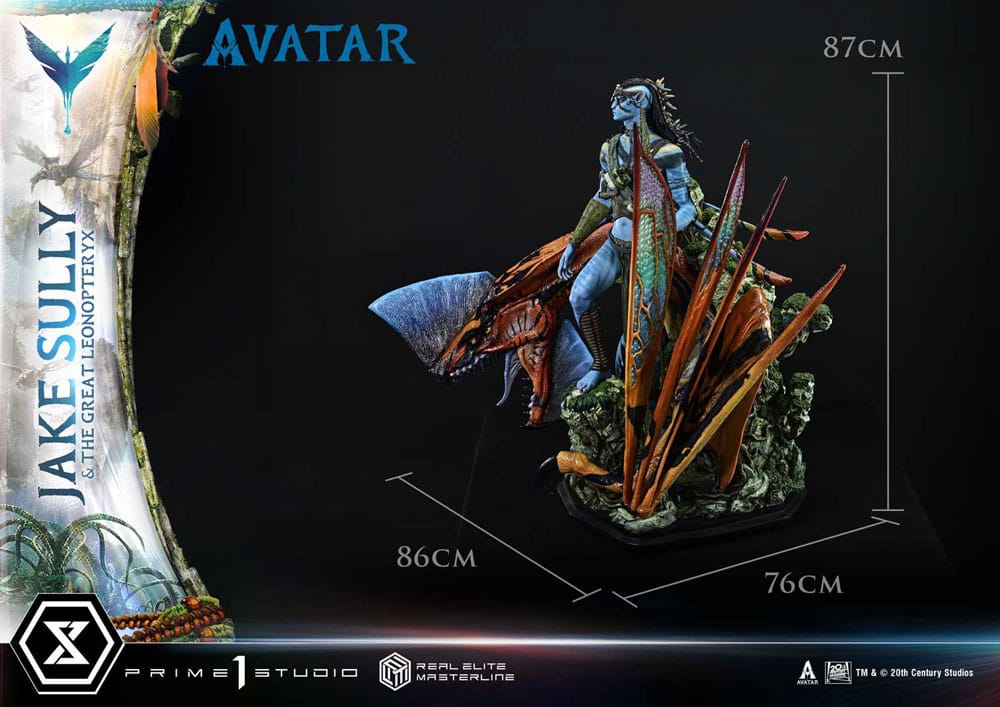 Avatar (Movie) Real Elite Masterline Series Statue 1/4 Jake Sully & The Great Leonopteryx 87 cm