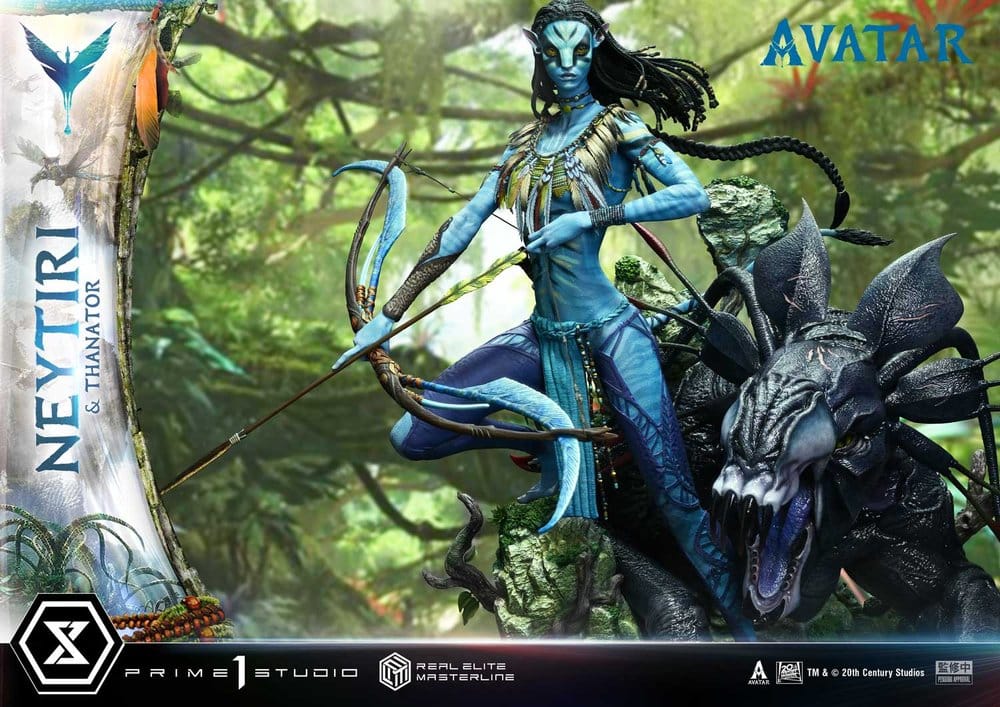 Avatar (Movie) Real Elite Masterline Series Statue 1/4 Neytiri & Thanator 75 cm