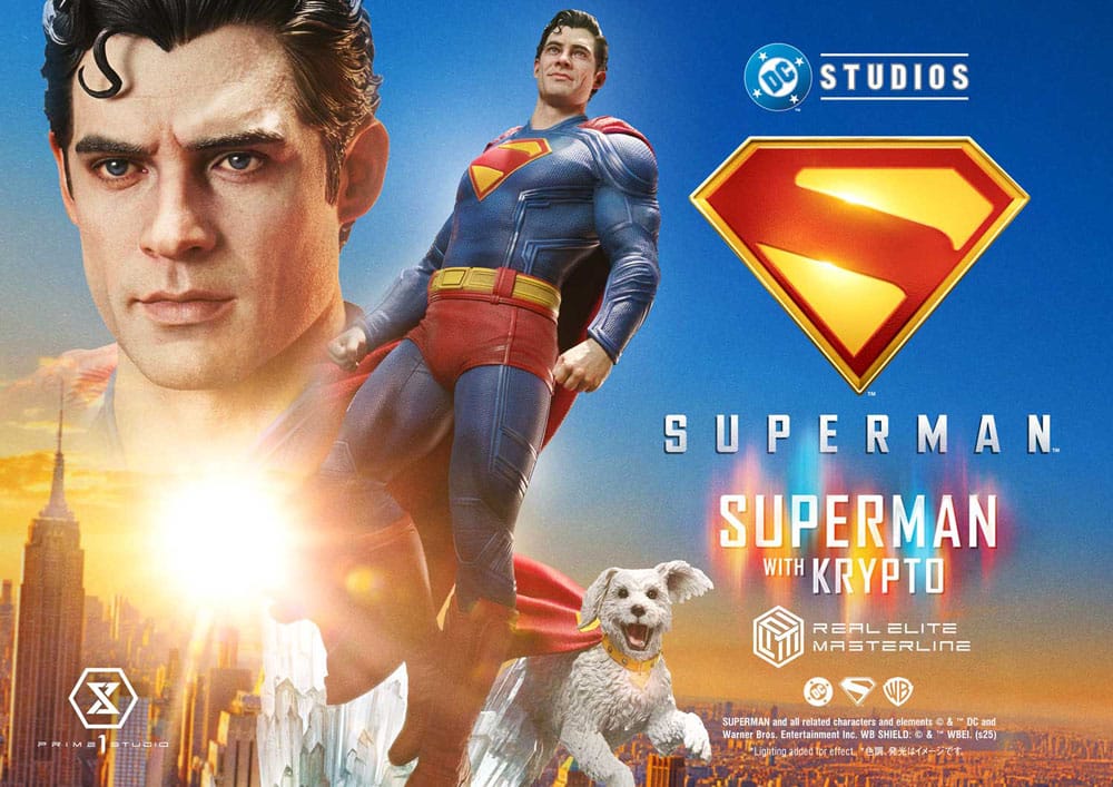 Superman (2025) Real Elite Masterline Series Statue 1/3 Superman with Krypto Bonus Version 95 cm