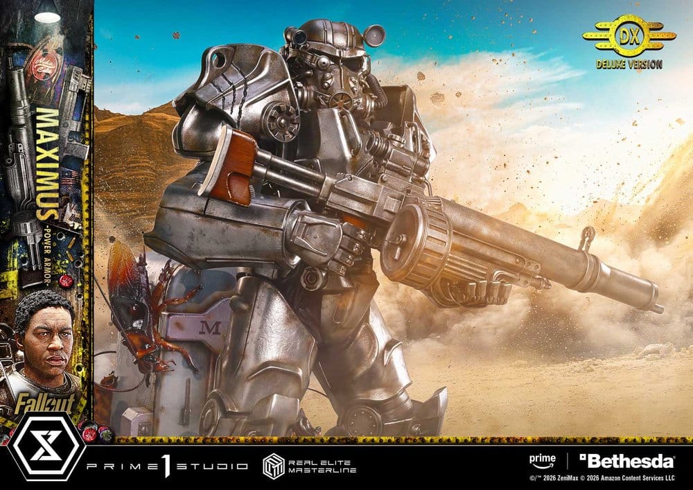 Fallout Real Elite Masterline Statue 1/4 Maximus Power Armor DX Bonus Version 67 cm