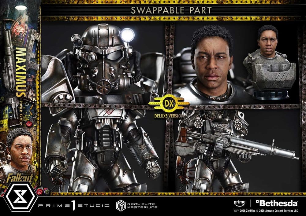 Fallout Real Elite Masterline Statue 1/4 Maximus Power Armor DX Bonus Version 67 cm