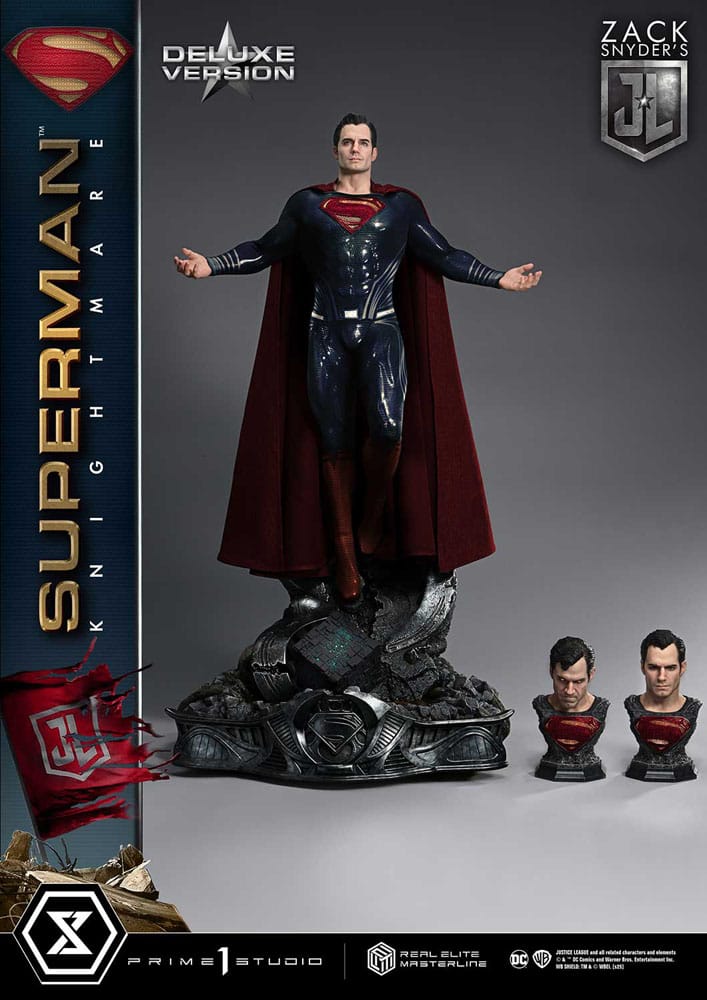 Zack Snyder's Justice League Real Elite Masterline Series Statue 1/3 Superman Knightmare Color Edition Deluxe Bonus Ver. 95 cm