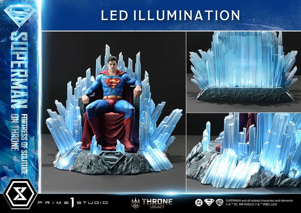 DC Comics Throne Legacy Collection Statue 1/4 Superman Fortress of Solitude on Throne (Design by Gabriele Dell'Otto) 52 cm
