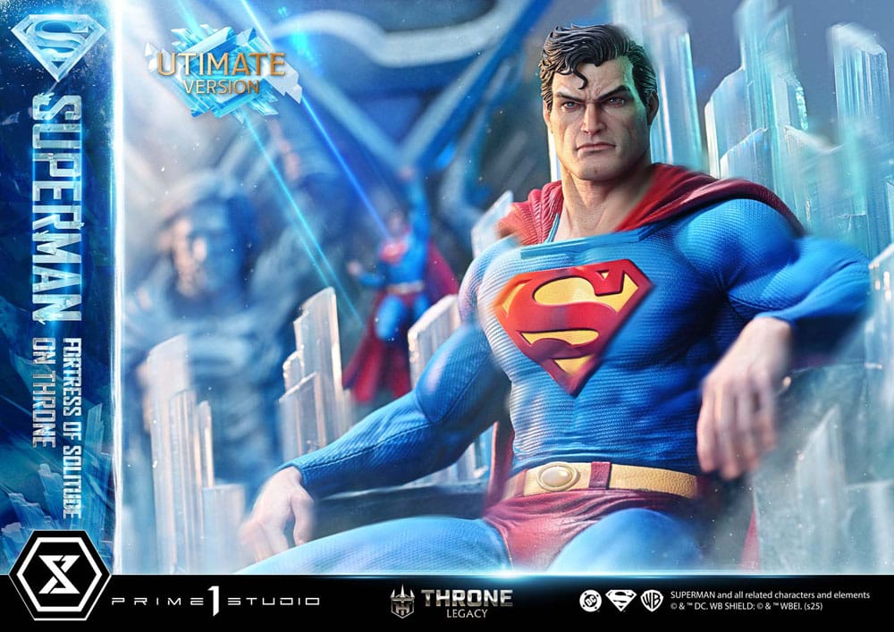 DC Comics Throne Legacy Collection Statue Statue 1/4 Superman Fortress of Solitude on Throne (Design by Gabriele Dell'Otto) Ultimate Version 52 cm