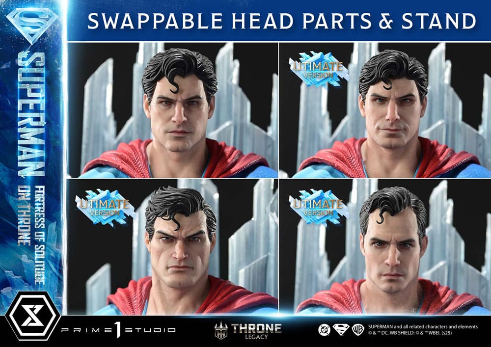 DC Comics Throne Legacy Collection Statue 1/4 Superman Fortress of Solitude on Throne (Designed by Gabriele Dell'Otto) Ultimate Bonus Version