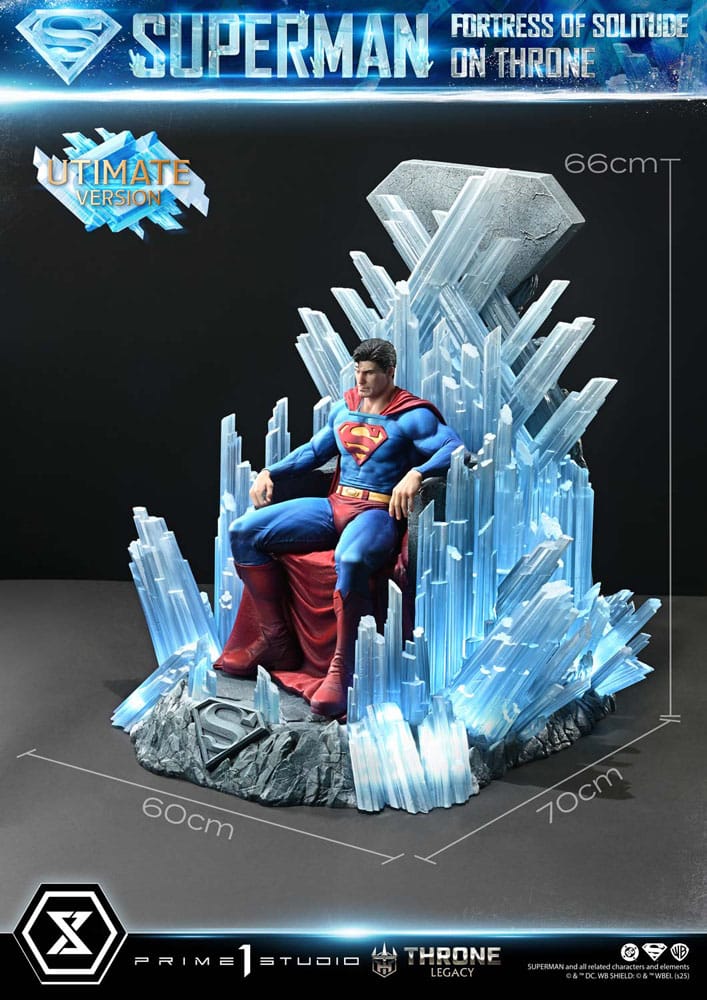 DC Comics Throne Legacy Collection Statue 1/4 Superman Fortress of Solitude on Throne (Designed by Gabriele Dell'Otto) Ultimate Bonus Version