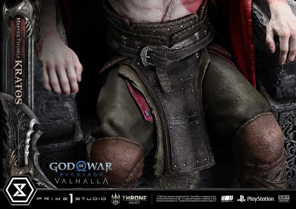 Throne Legacy God of War Series Statue 1/3 Ragnarok Master Thyself Kratos 67 cm