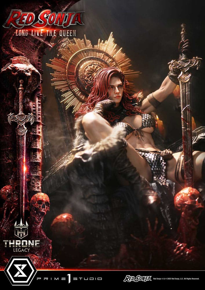 Red Sonja Throne Legacy Collection Statue 1/3 Red Sonja: Long Live the Queen 77 cm