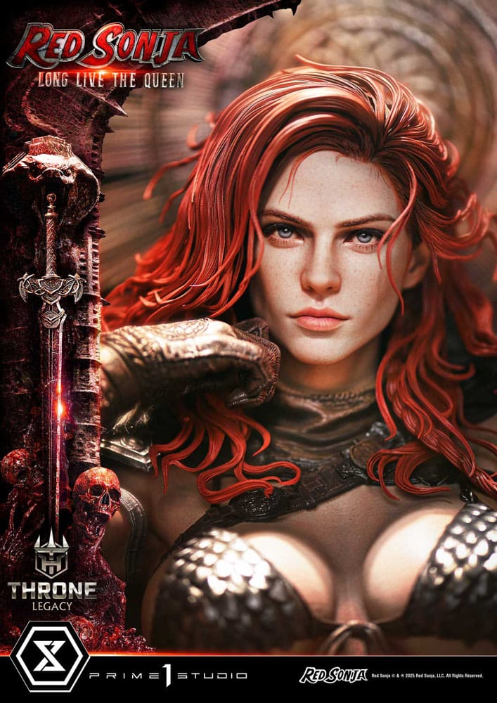 Red Sonja Throne Legacy Collection Statue 1/3 Red Sonja: Long Live the Queen 77 cm