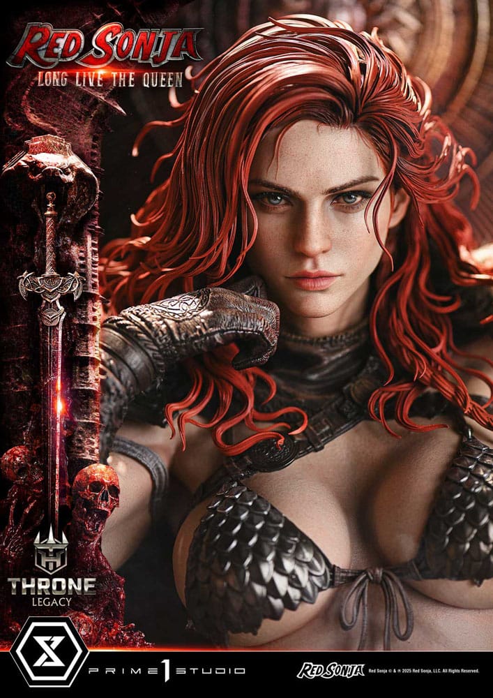 Red Sonja Throne Legacy Collection Statue 1/3 Red Sonja: Long Live the Queen 77 cm
