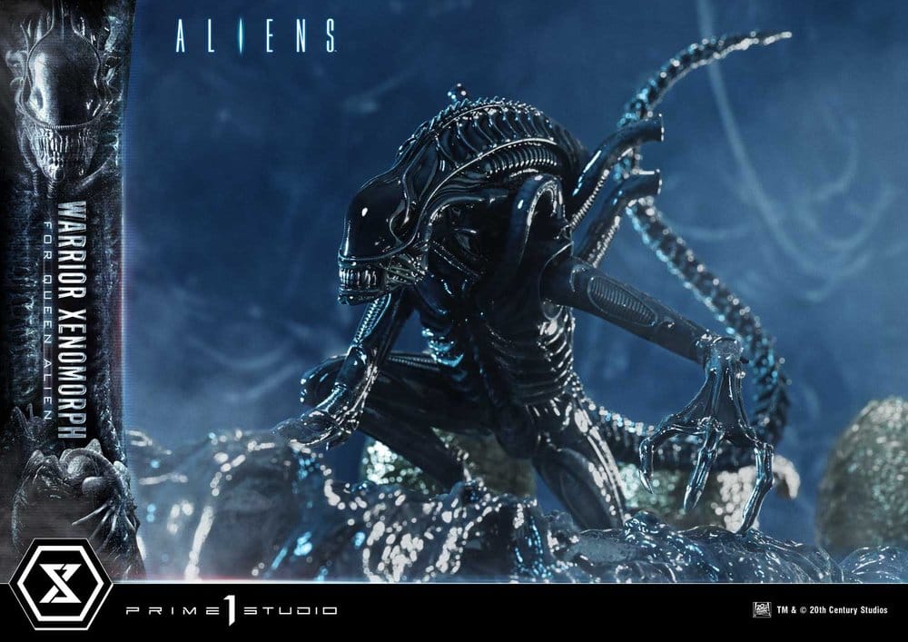 Aliens (Film) Ultimate Diorama Masterline Statue Warrior Xenomorph for Queen Alien 23 cm