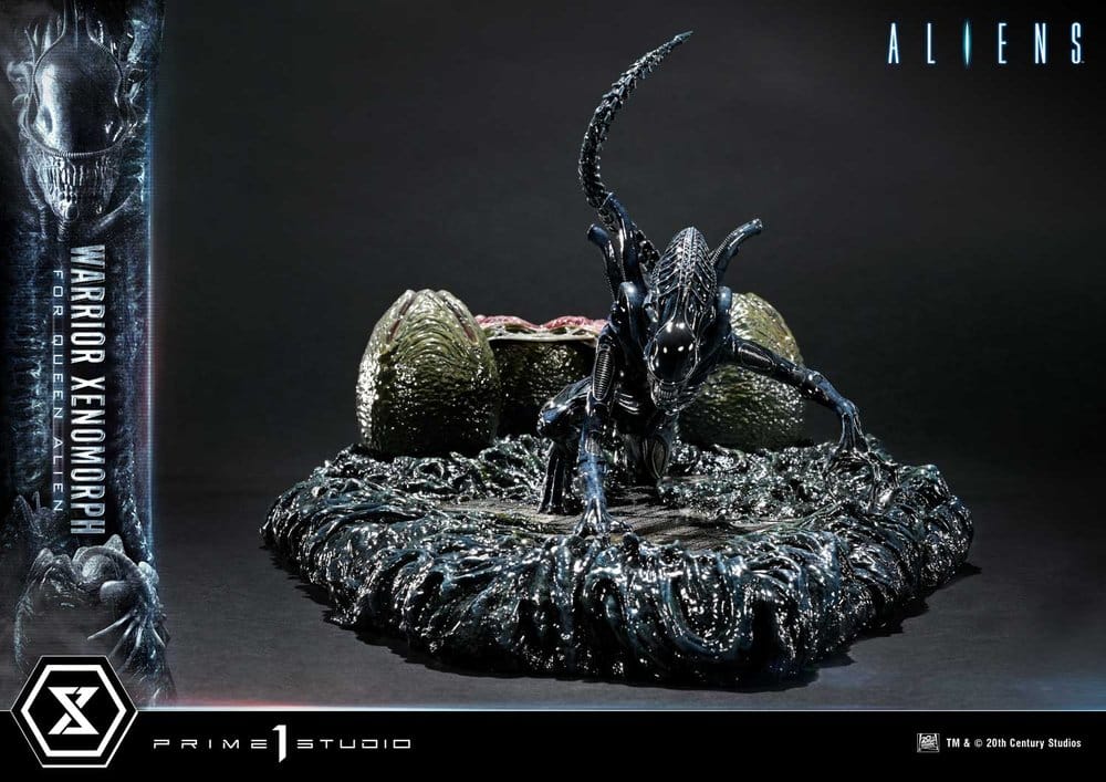Aliens (Film) Ultimate Diorama Masterline Statue Warrior Xenomorph for Queen Alien 23 cm