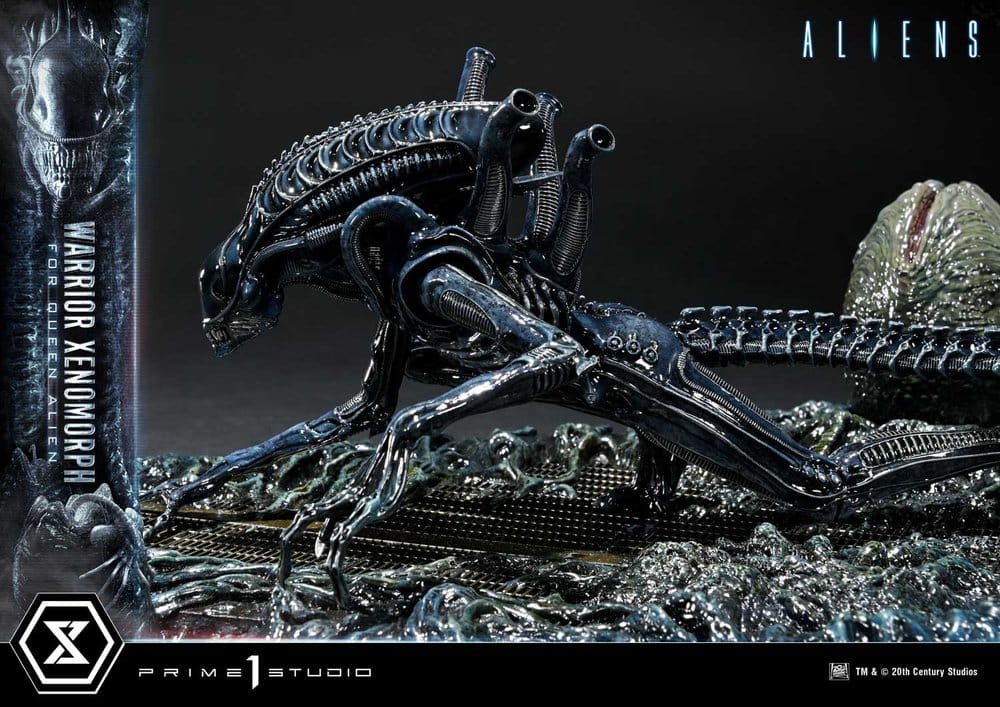 Aliens (Film) Ultimate Diorama Masterline Statue Warrior Xenomorph for Queen Alien 23 cm