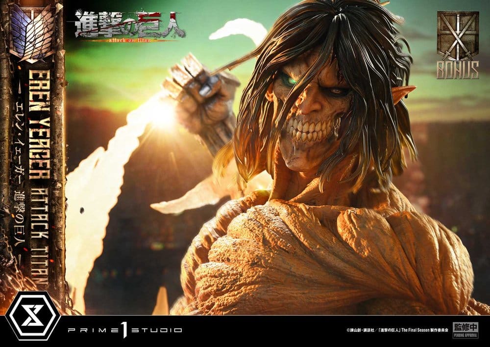 Attack on Titan (TV animation) Ultimate Diorama Masterline Statue Eren Yeager Attack Titan Bonus Version 81 cm