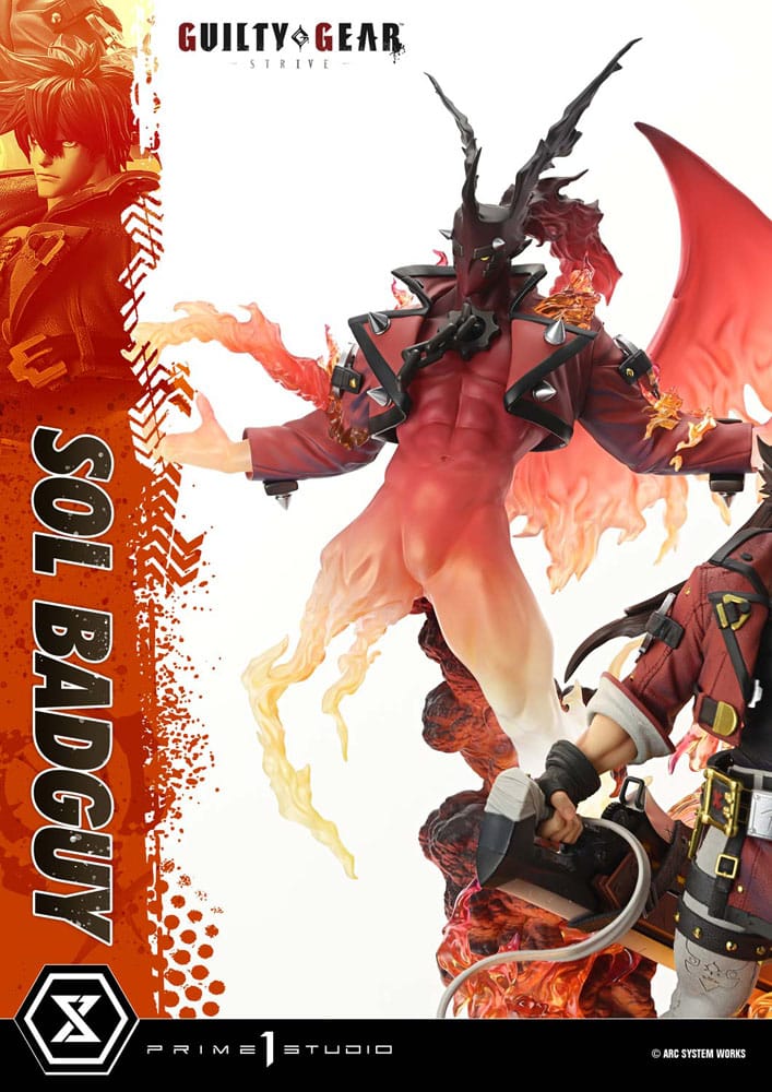 Guilty Gear Strive Ultimate Premium Masterline Series Statue 1/4 Sol Badguy Bonus Version 82 cm