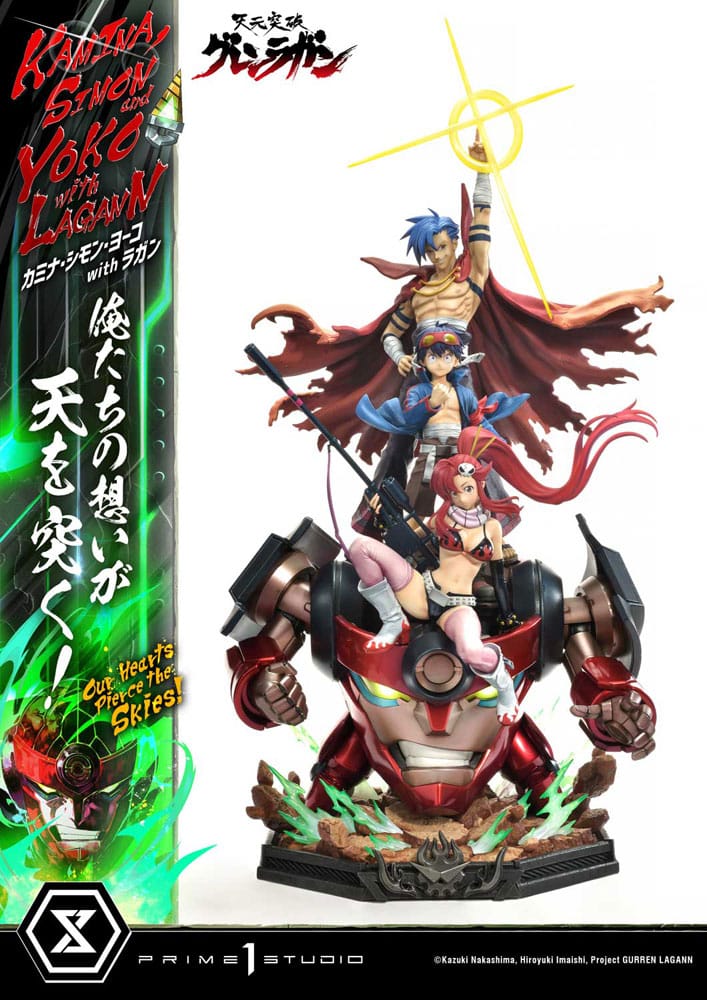 Gurren Lagann Ultimate Premium Masterline Series Statue 1/4 Kamina, Simon &amp; Yoko mit Lagann 97 cm