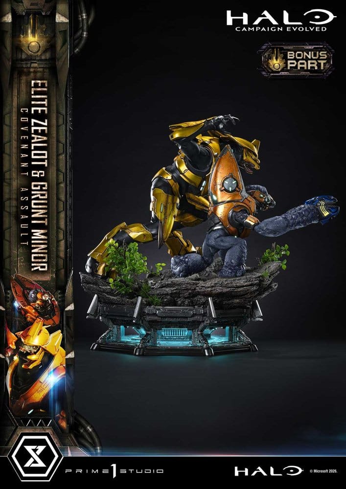 Halo: Campaign Evolved Ultimate Premium Masterline Series Statue 1/4 Elite Zealot & Grunt Minor: Covenant Assault Bonus Version 81 cm