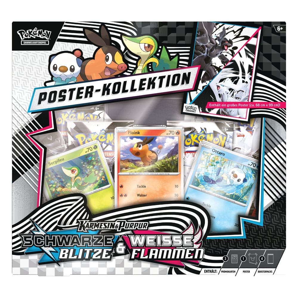 Pokémon TCG Karmesin & Purpur: Schwarze Blitze & Weisse Flammen Poster Collection *German Version*